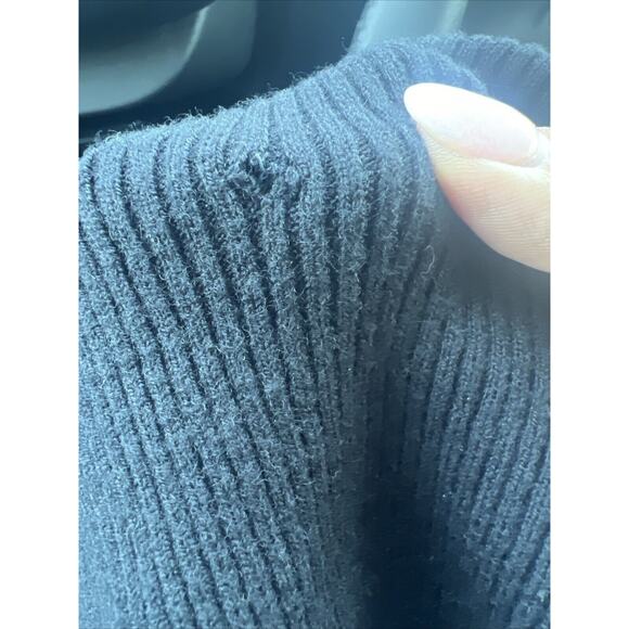 All Saints Milo Funnel Sweater Dress Black Size 6 Wool Cashmere Blend Minimalist - Picture 14 of 14